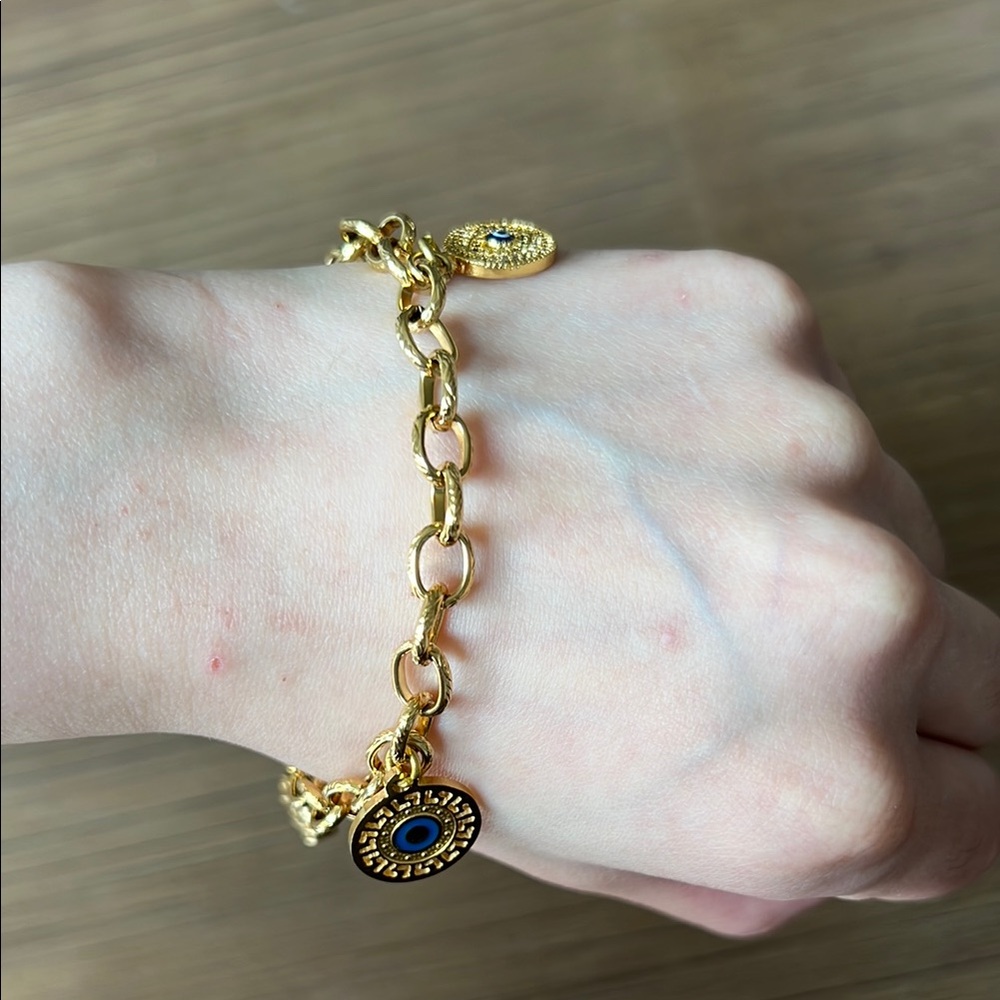 Gold Evil Eye Bracelet